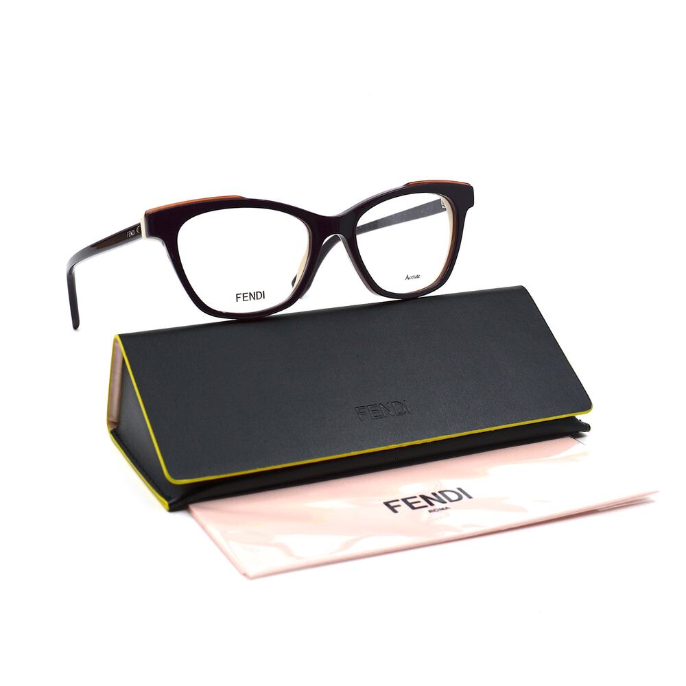 FENDI FF 0256 83V VIOLET/IVORY AUTHENTIC EYEGLASSES FRAME